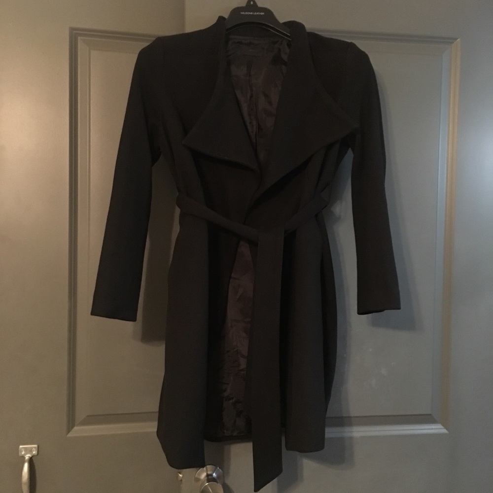 Korean black belted coat